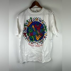 1993 Mardi Gras Vintage White T-Shirt